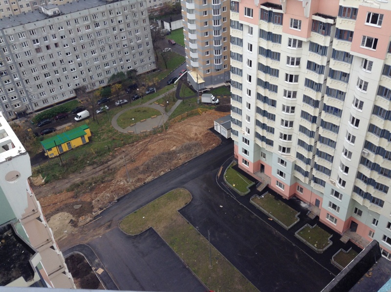 Вид с крыши дома Нагатино-Садовники, мкр.1, корпус 29А (Нагатинская набережная, д. 10, корп. 3) Октябрь 2013 года